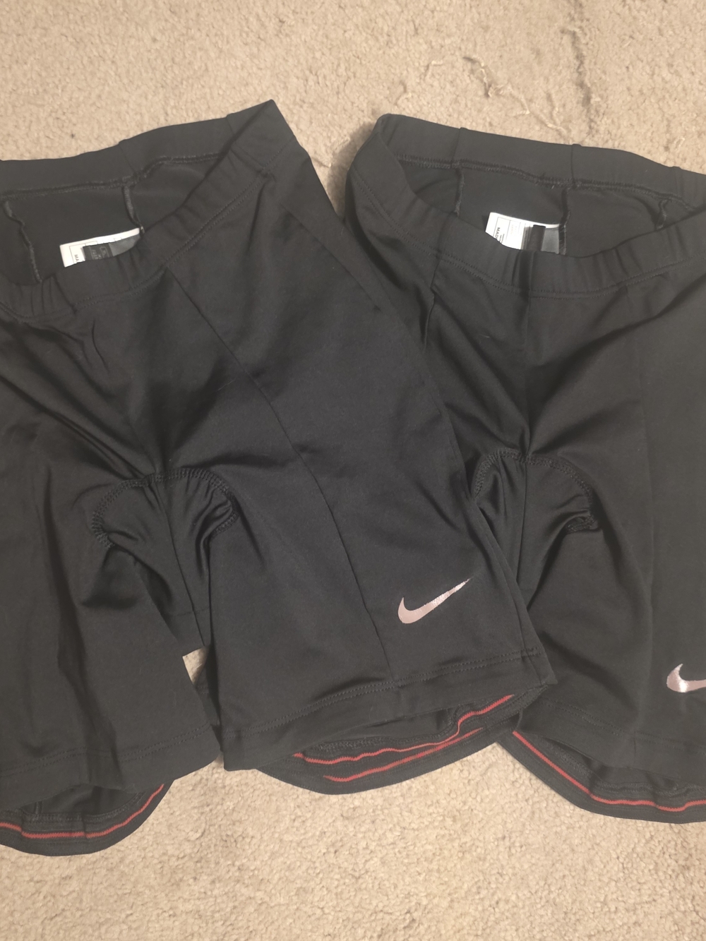 Lot of 2 Vintage Nike Dri-FIT Padded Cycling Bike Shorts Made in Italy Men's XL